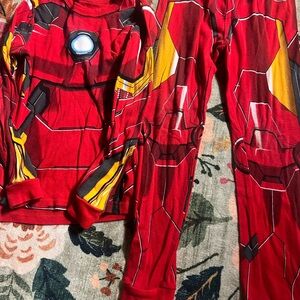 Disney Ironman Marvel Red and Gold Superhero Kids Costume/pajamas set